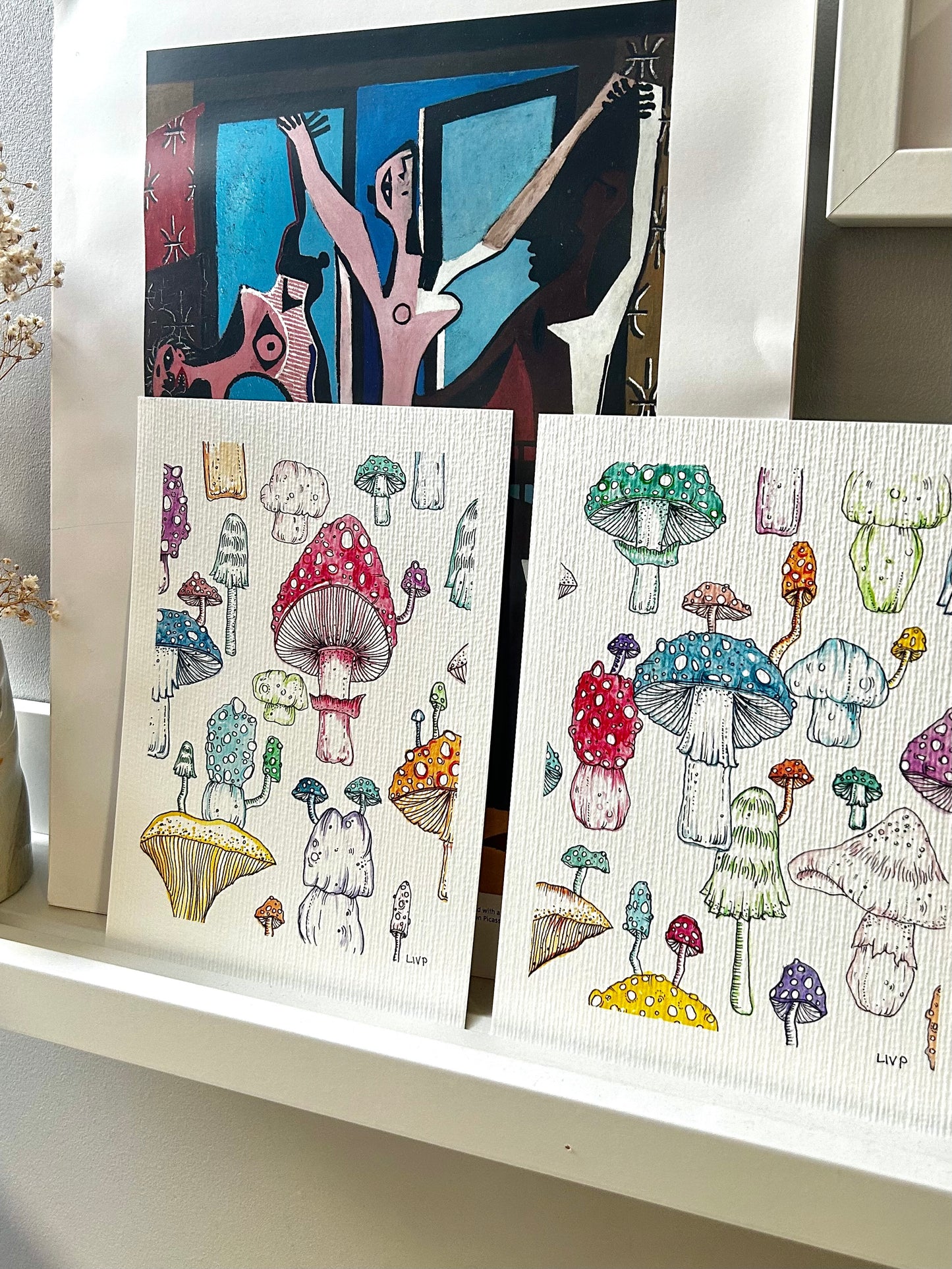 A5 Mushroom Print, One