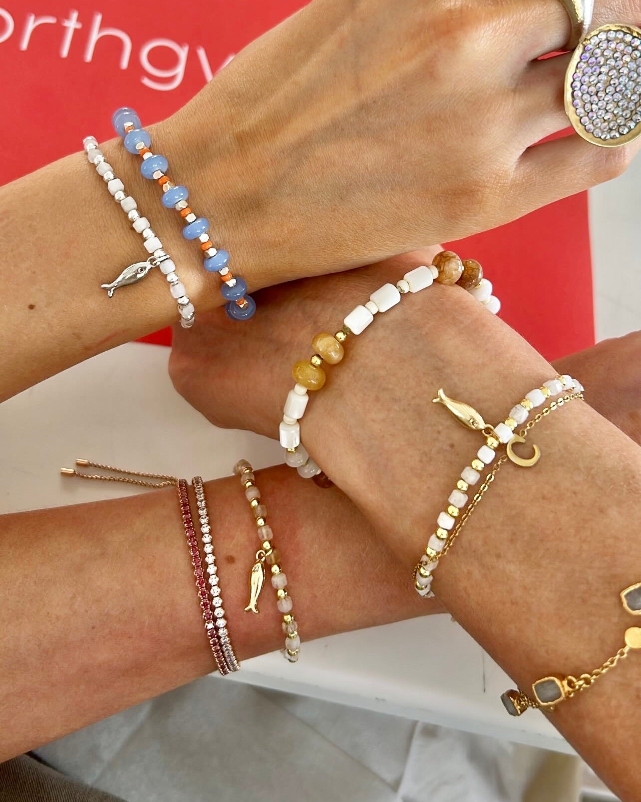 Moonstone Gold Fish bracelet