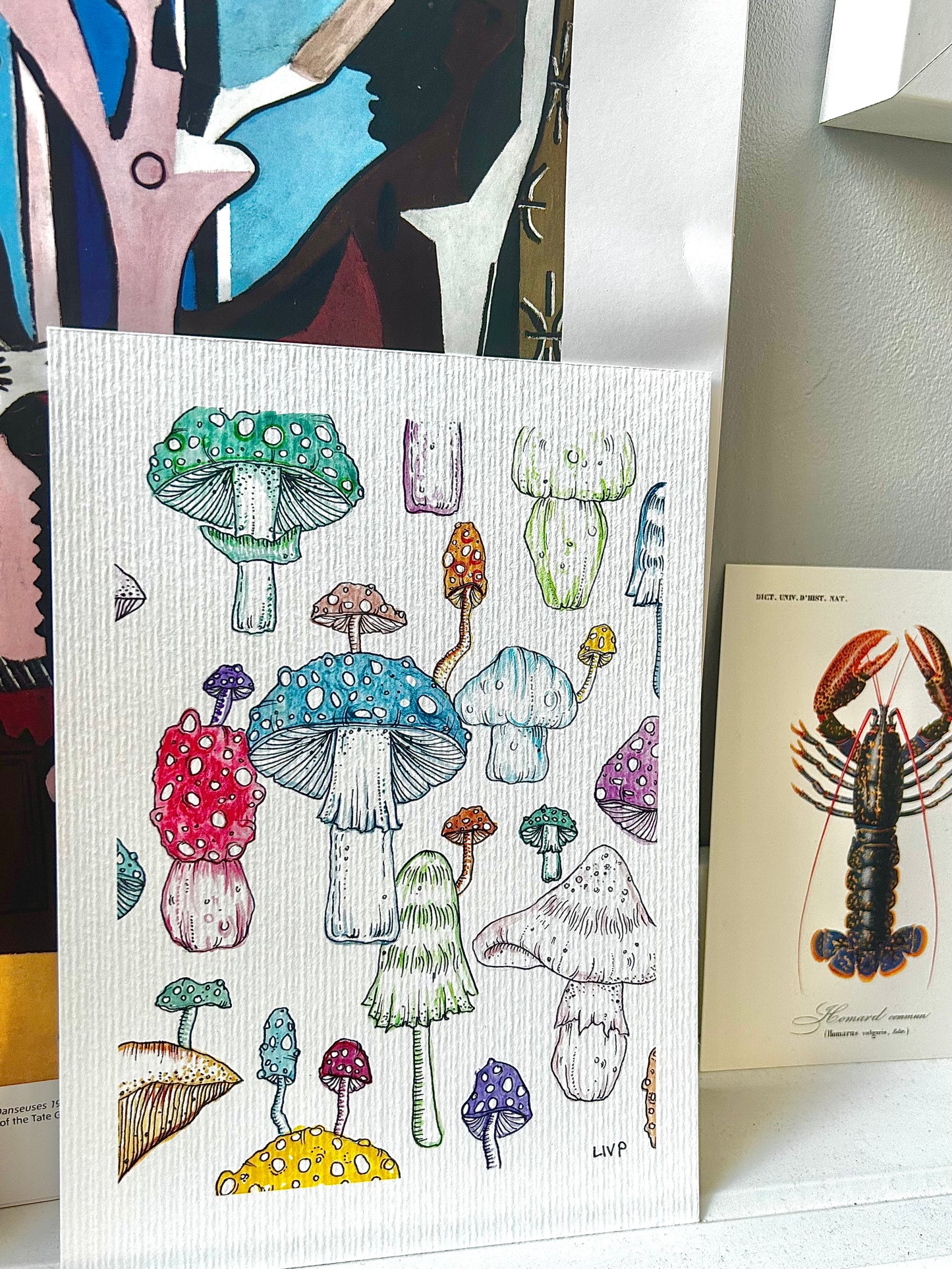A5 Mushroom Print, One