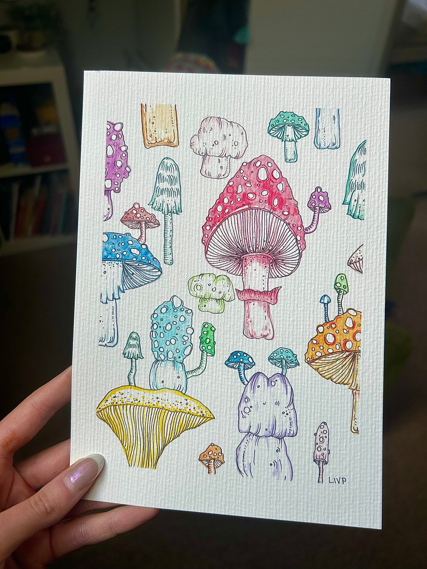 A5 Mushroom Print, Two