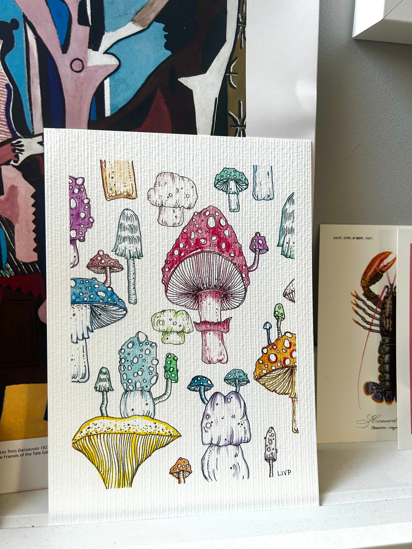 A5 Mushroom Print, Two