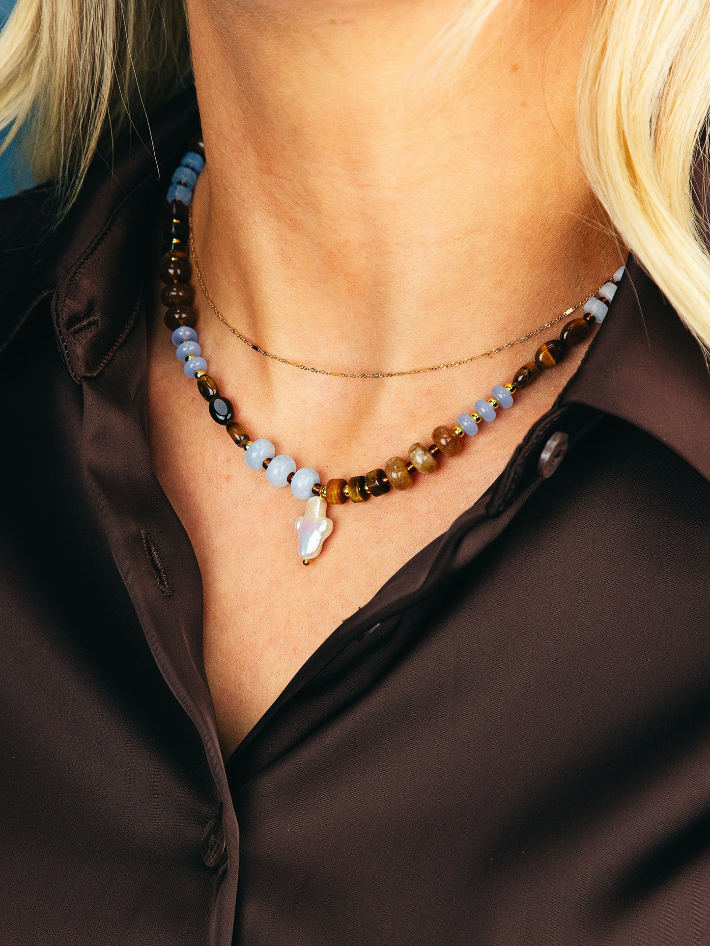 Blue & Brown Combo Cross