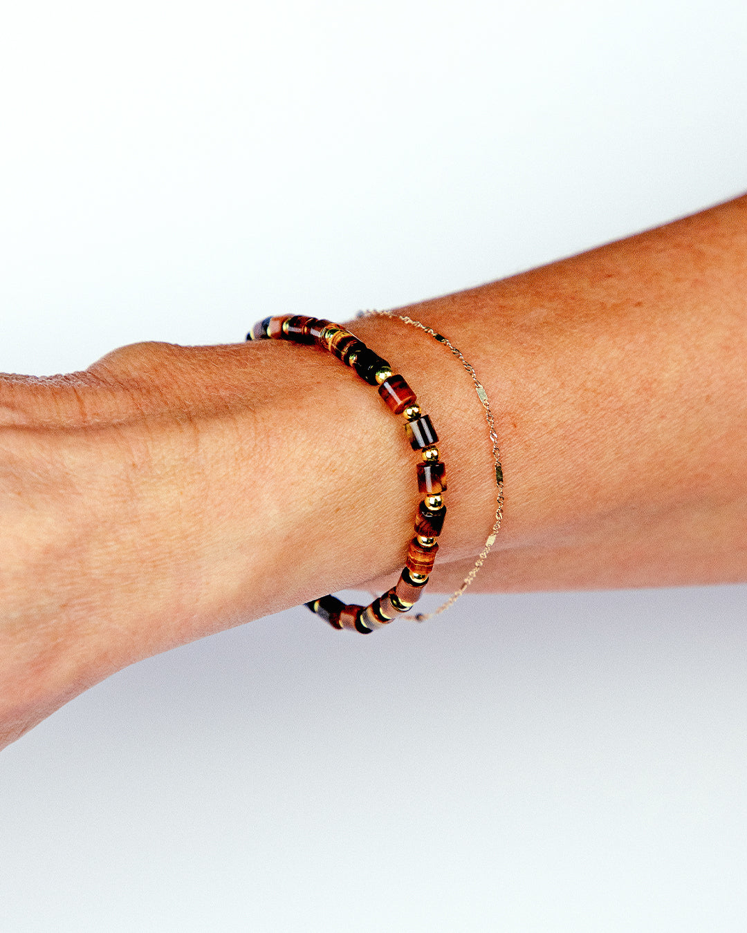 Gold Long Tiger Eye Bracelet
