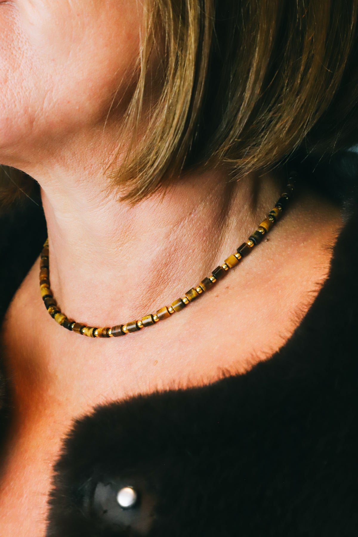 Long Tigers Eye Necklace