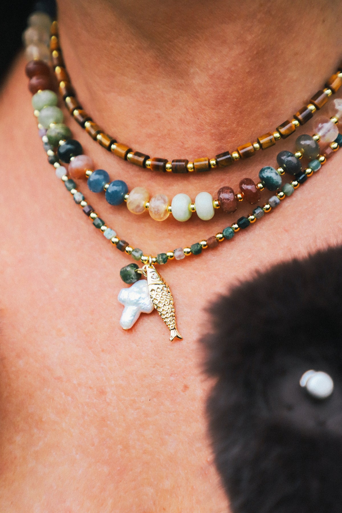 Long Tigers Eye Necklace