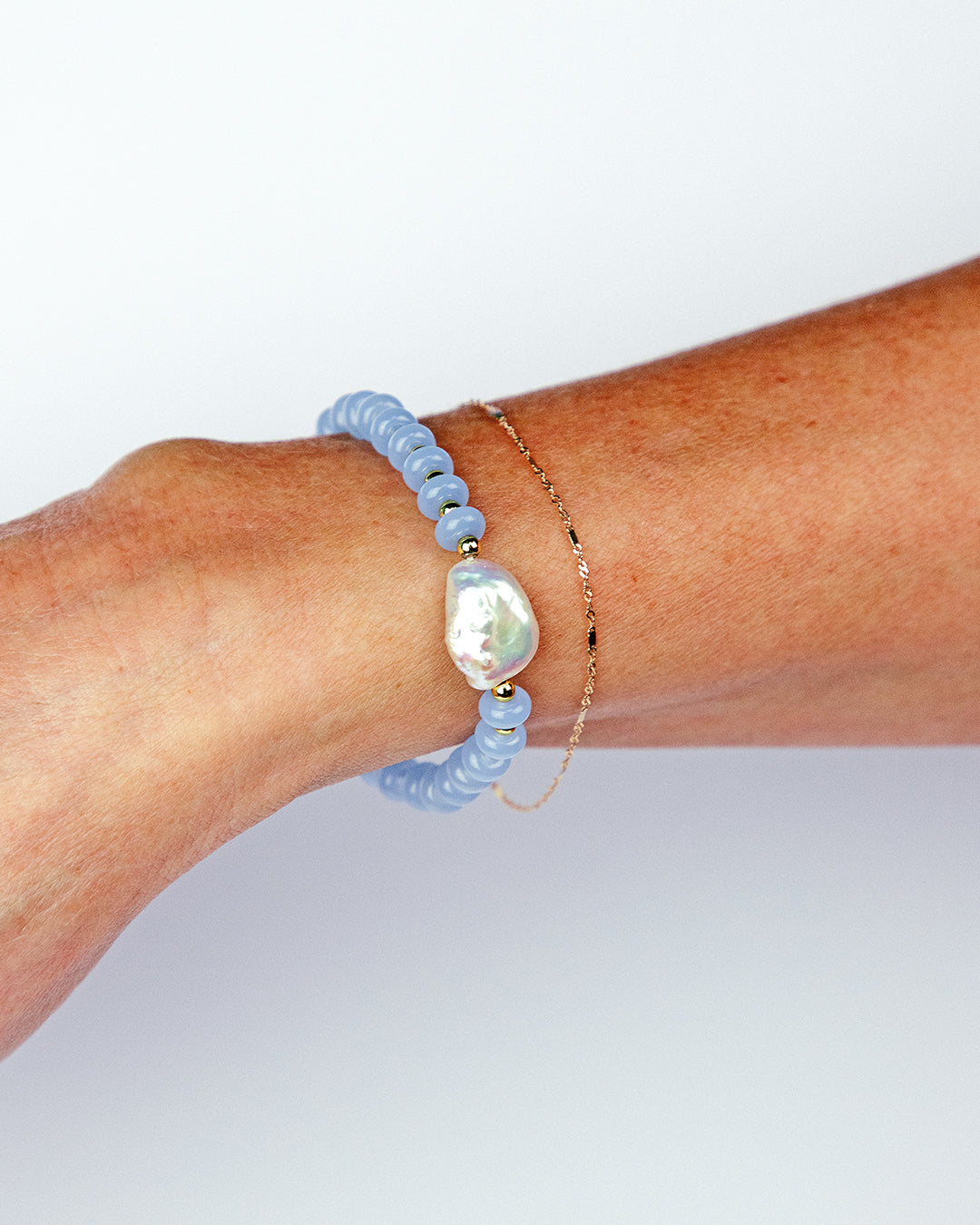 Baby Blue Pearl Bracelet