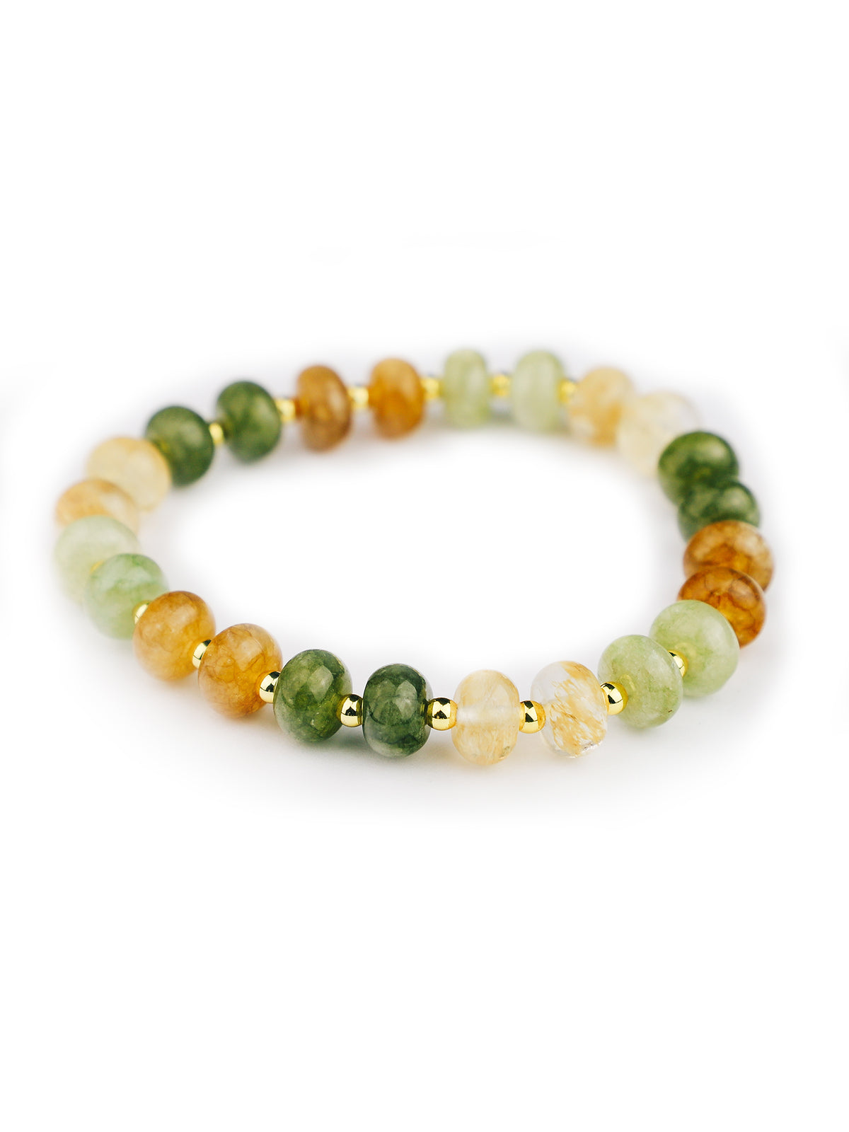 Brown Green & Citrine Bracelet