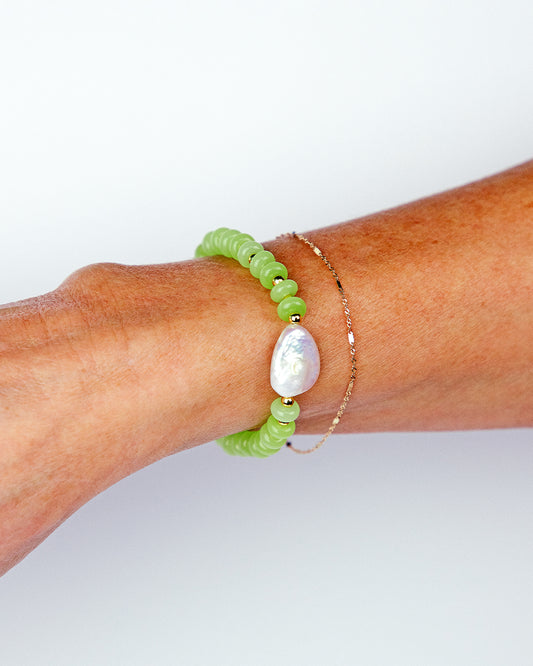 Green Pearl Bracelet