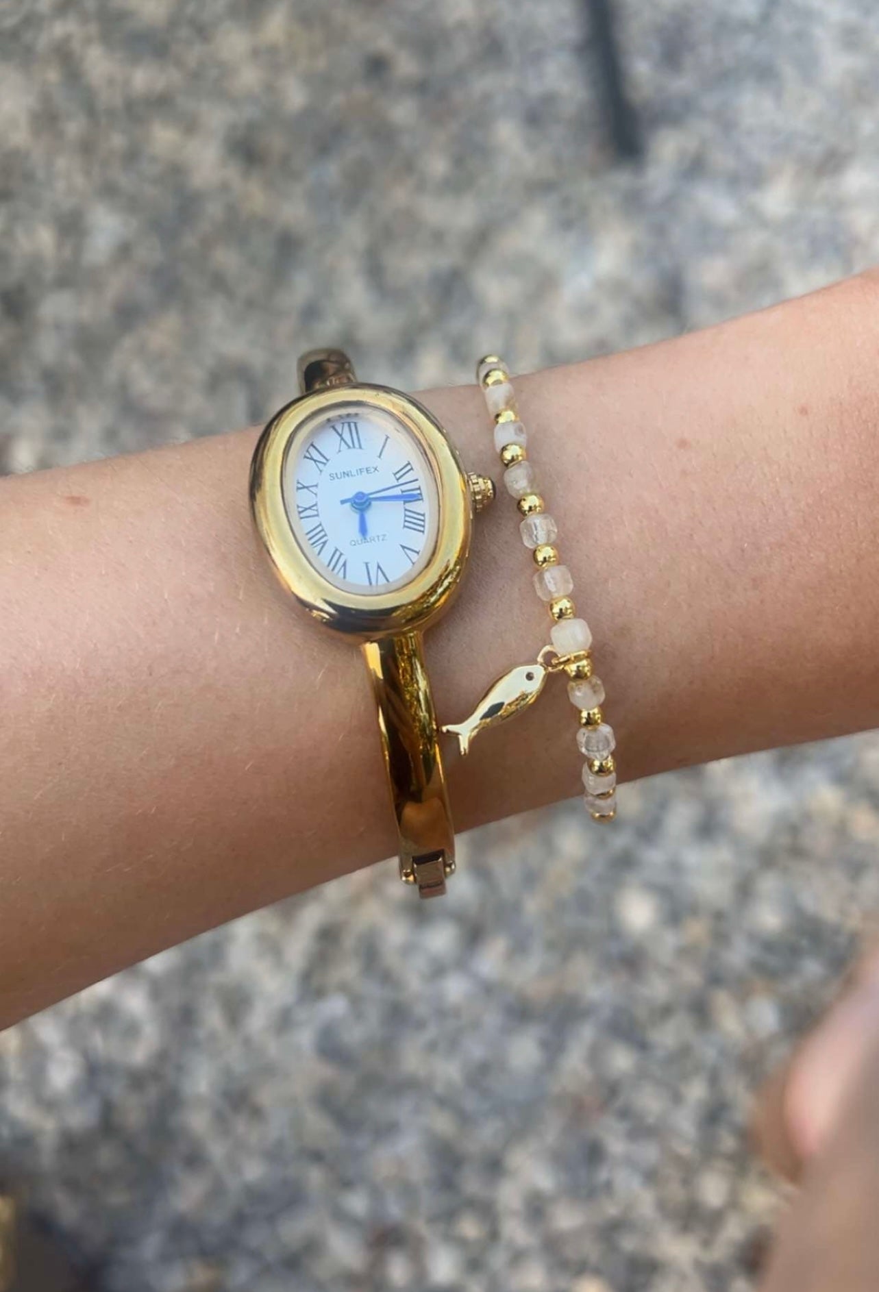 Citrine Gold Fish bracelet