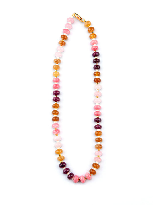 Plum, Pink & Brown Candy Necklace