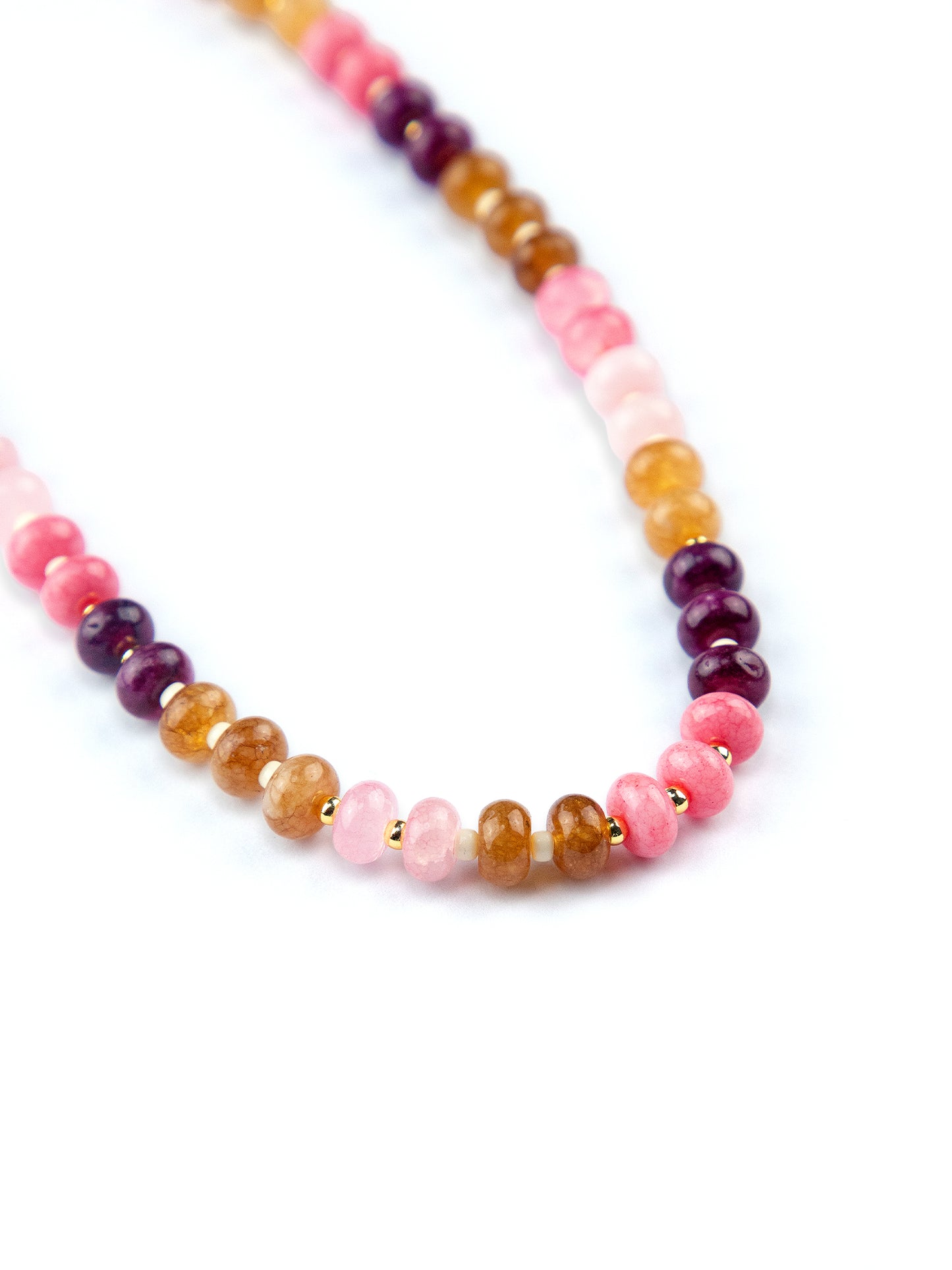 Plum, Pink & Brown Candy Necklace