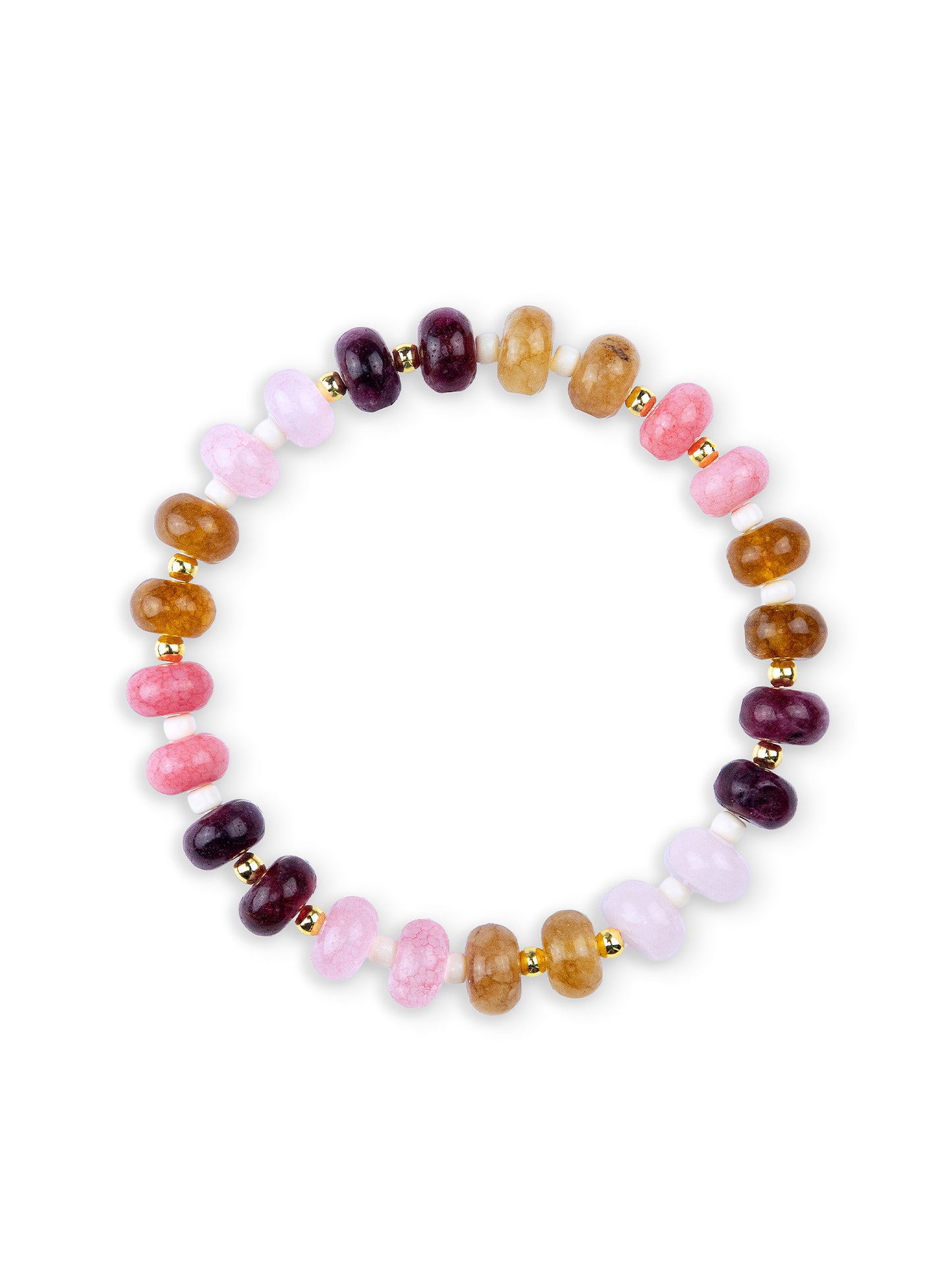 Plum, Pink & Brown Bracelet