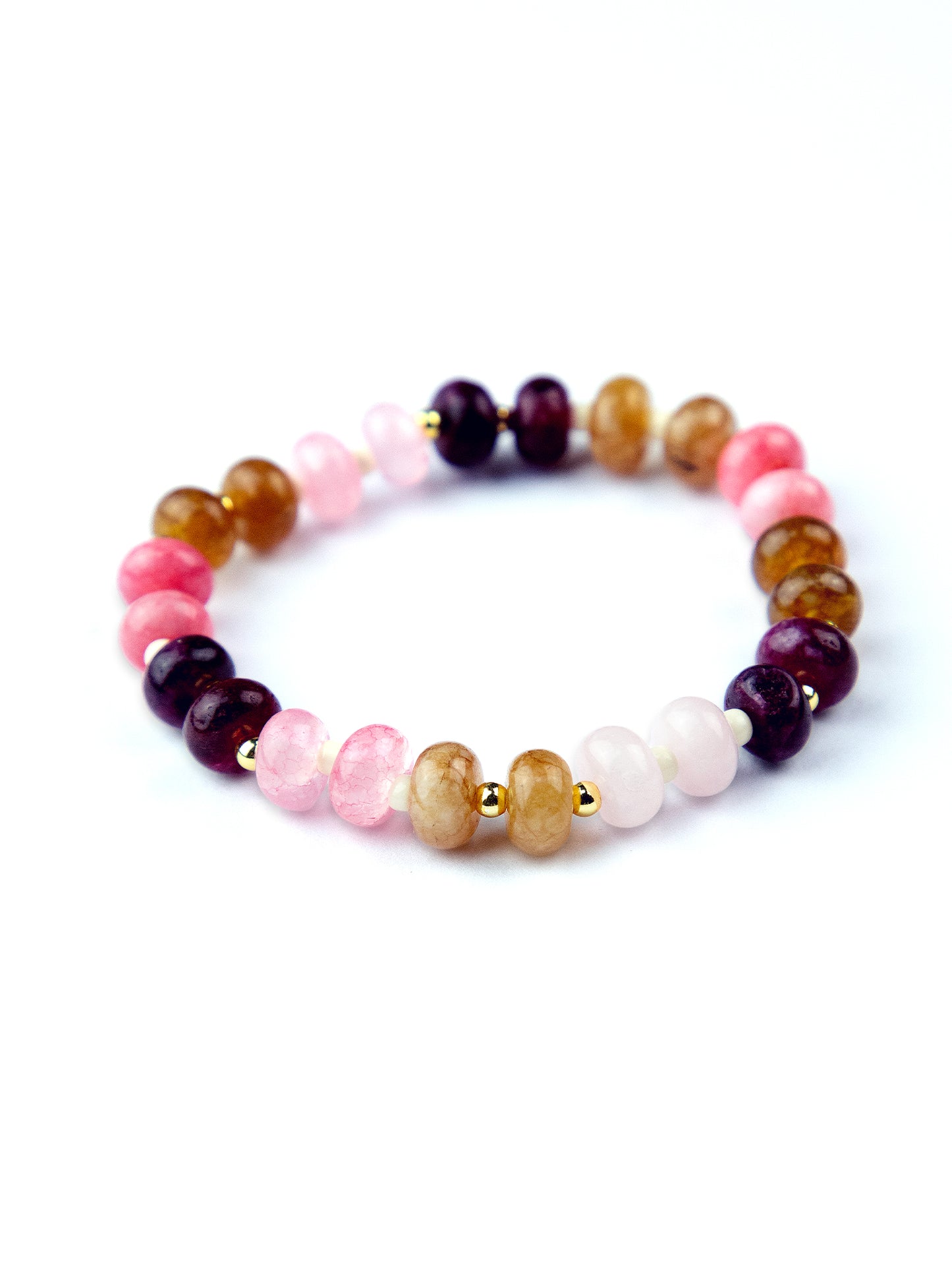 Plum, Pink & Brown Bracelet