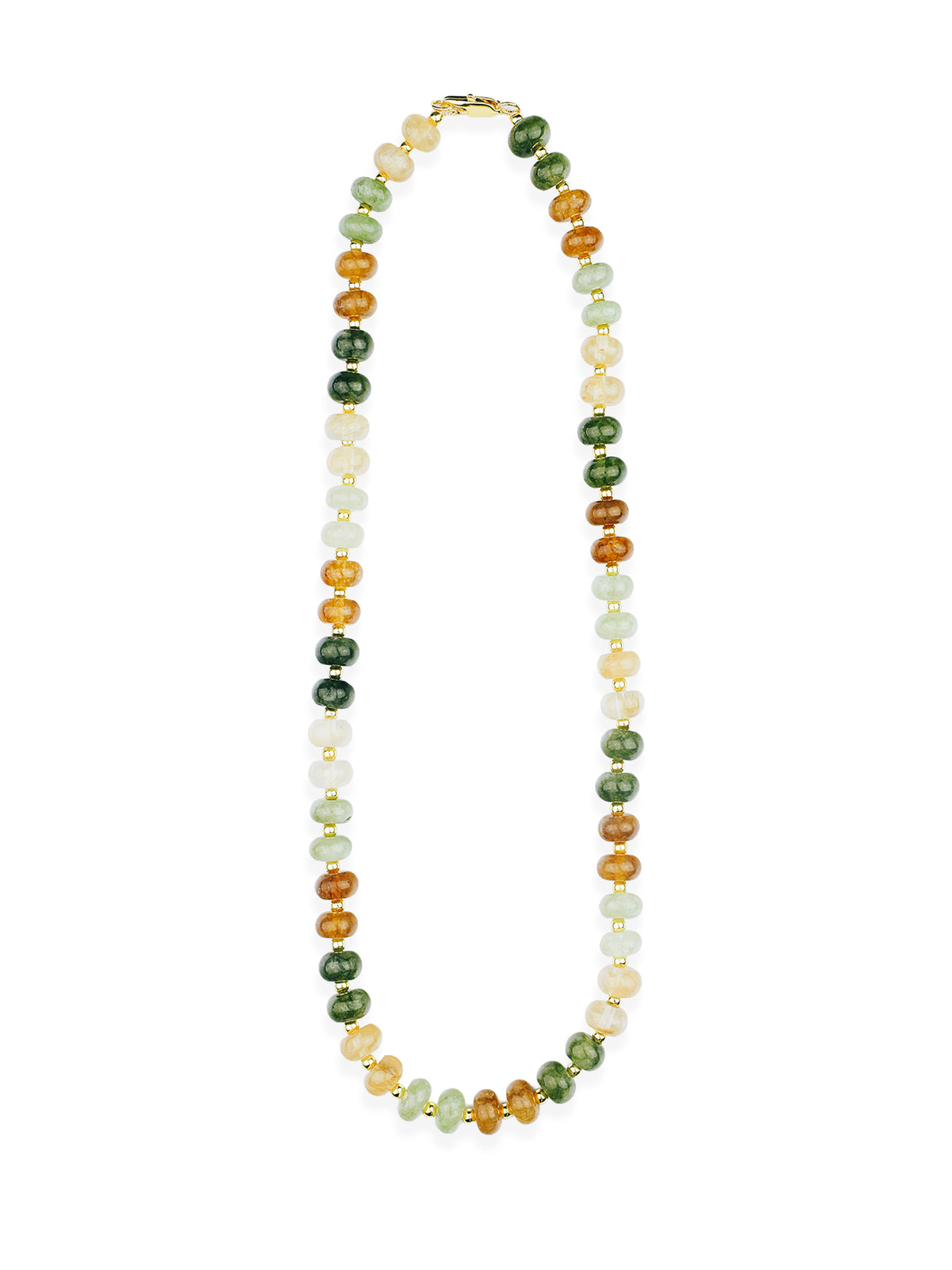 Brown, Green & Citrine Necklace