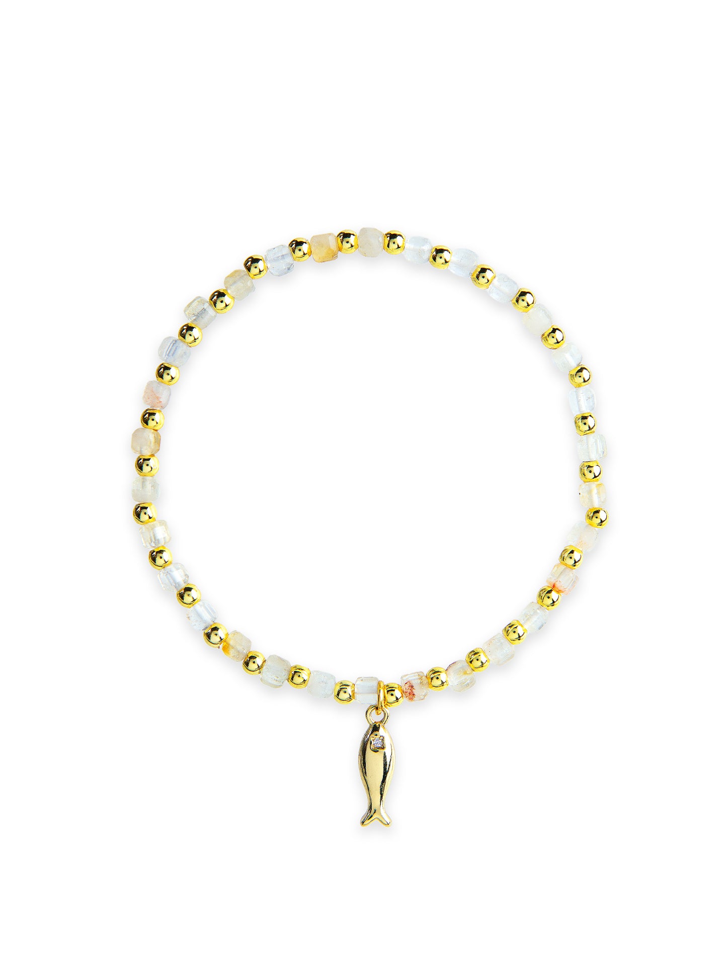 Citrine Gold Fish bracelet