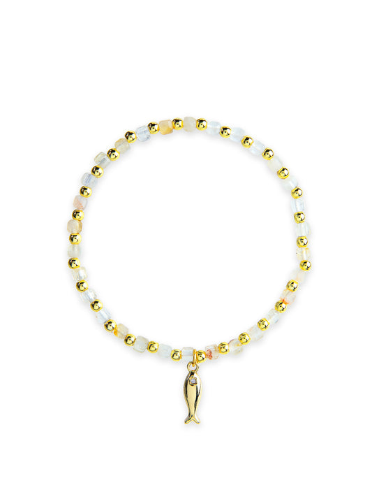 Citrine Gold Fish bracelet
