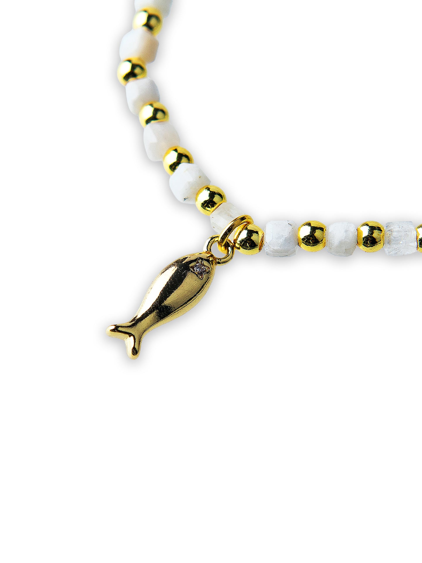 Moonstone Gold Fish bracelet