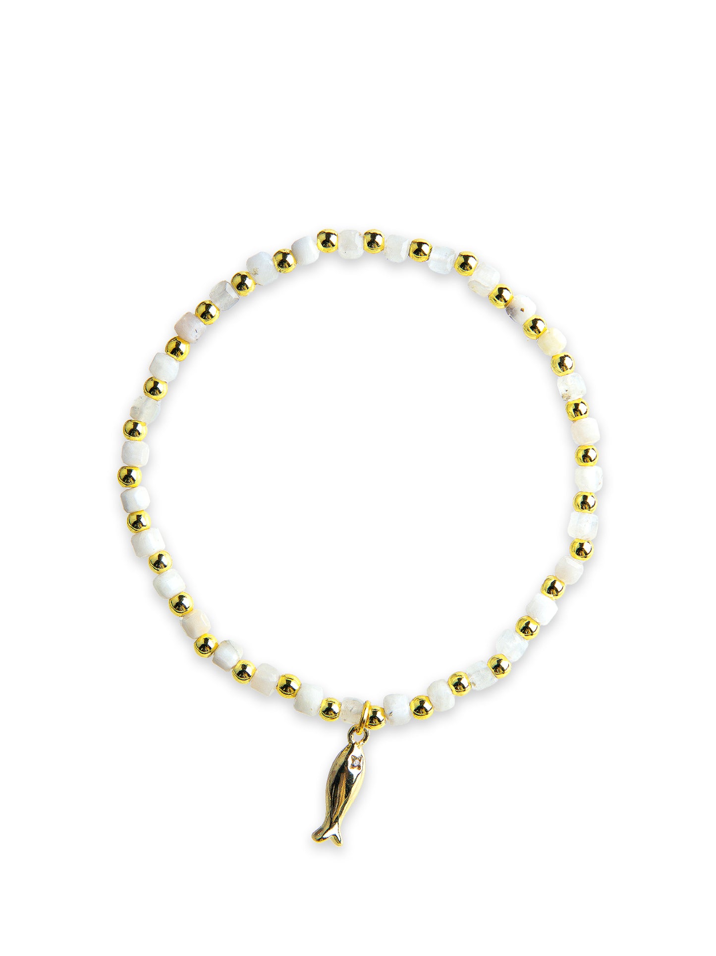 Moonstone Gold Fish bracelet