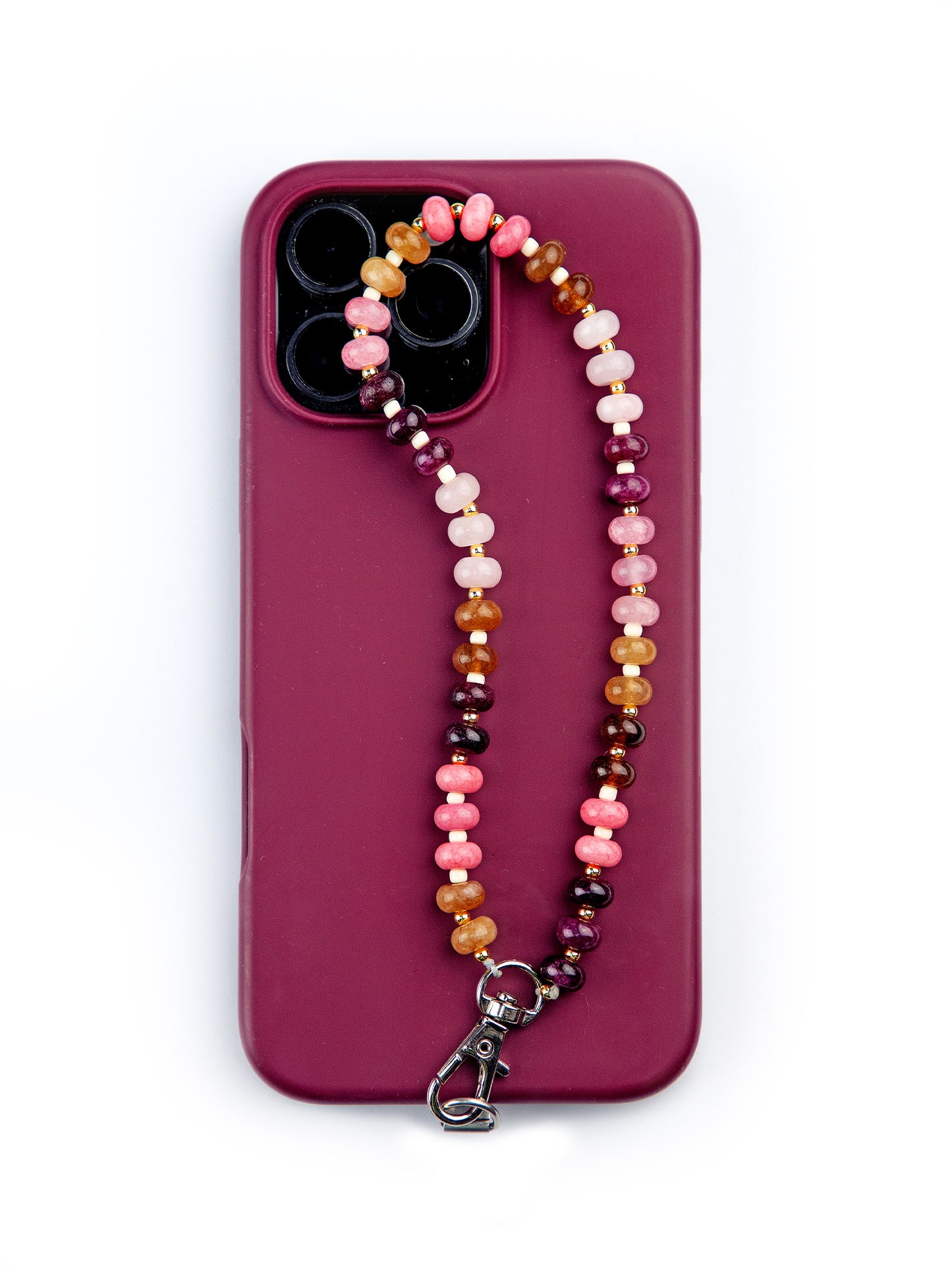 Plum, Pink & Brown Phone Charm