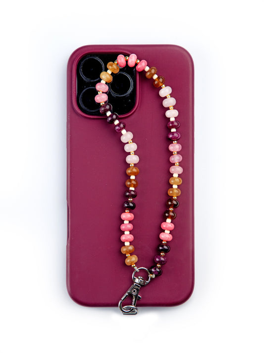 Plum, Pink & Brown Phone Charm