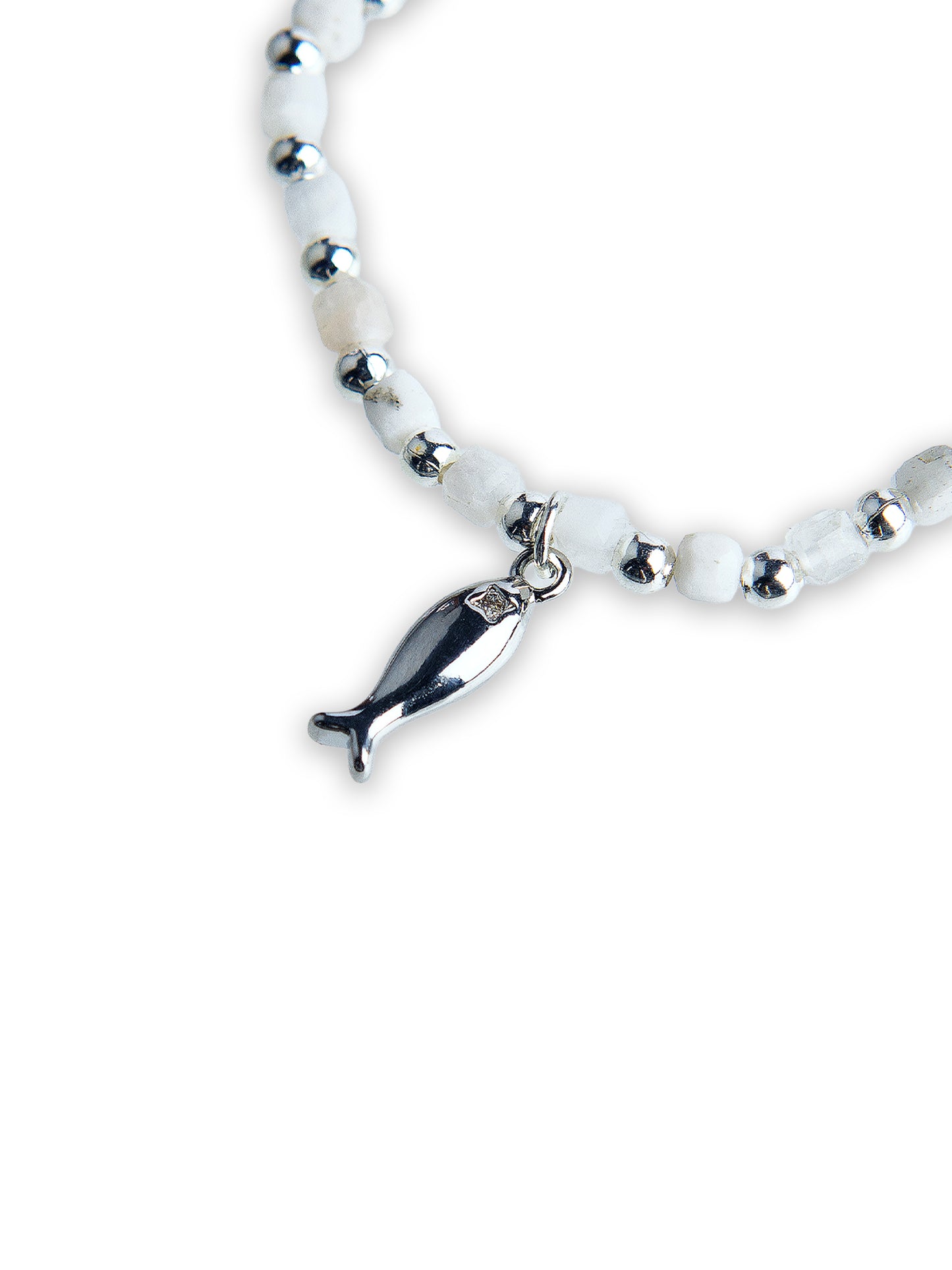Moonstone Silver Fish bracelet
