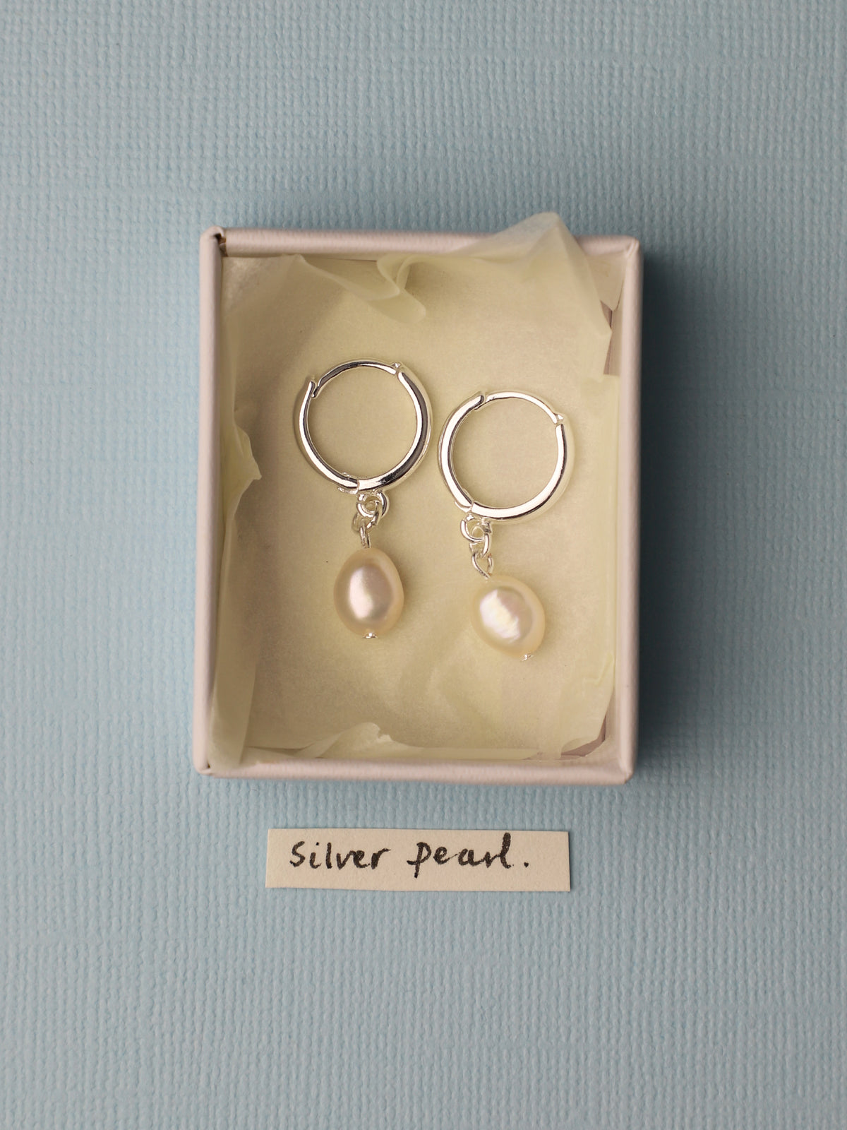 Silver Pearl Earrings